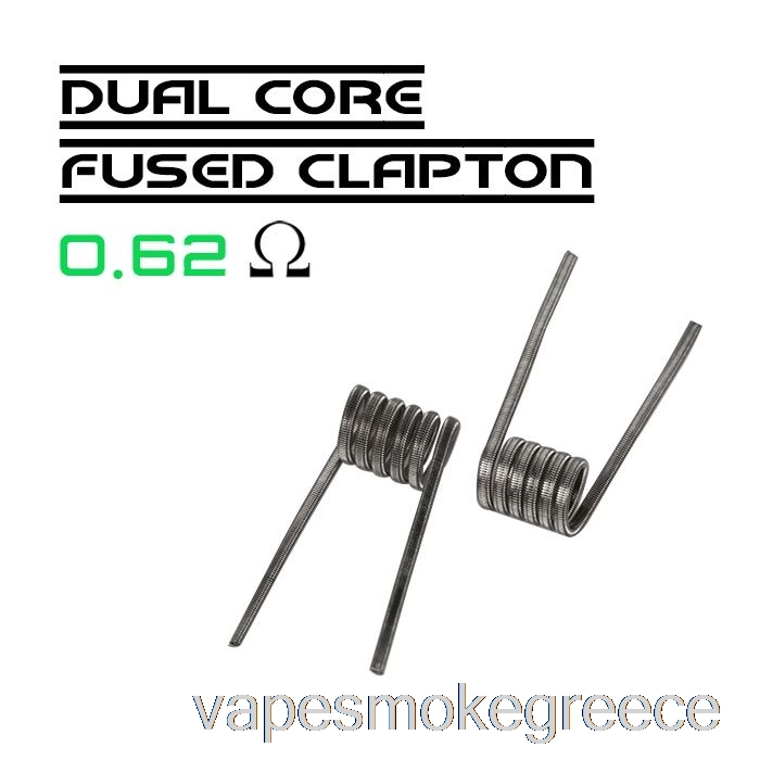Vape Greece Wotofo Comp Wire - προκατασκευασμένα πηνία 0,62ohm διπλού πυρήνα λιωμένο Clapton - συσκευασία των 10